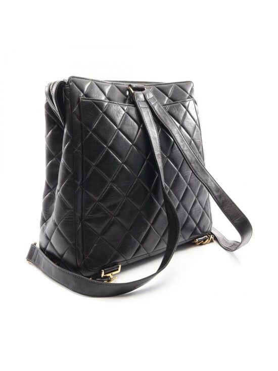 Chanel Backpack Quilted Black Lambskin main image 5